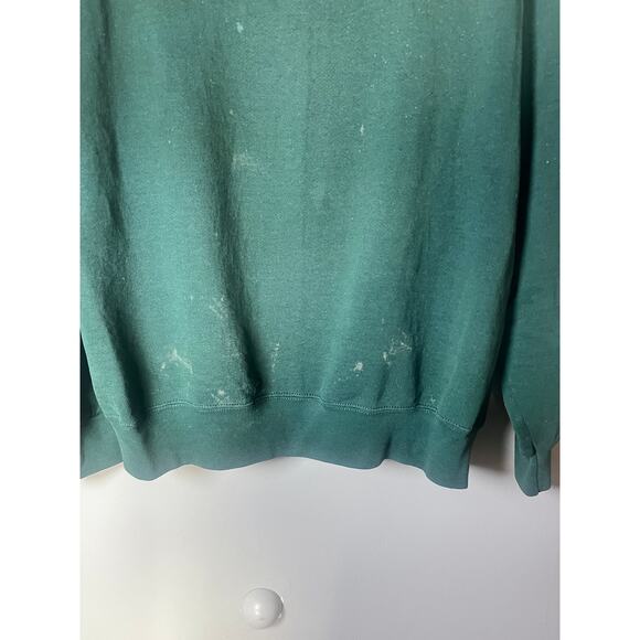 Munsingwear Vintage Sweatshirt XL Green USA Made 80s 90s Distressed Crewneck - Picture 13 of 14